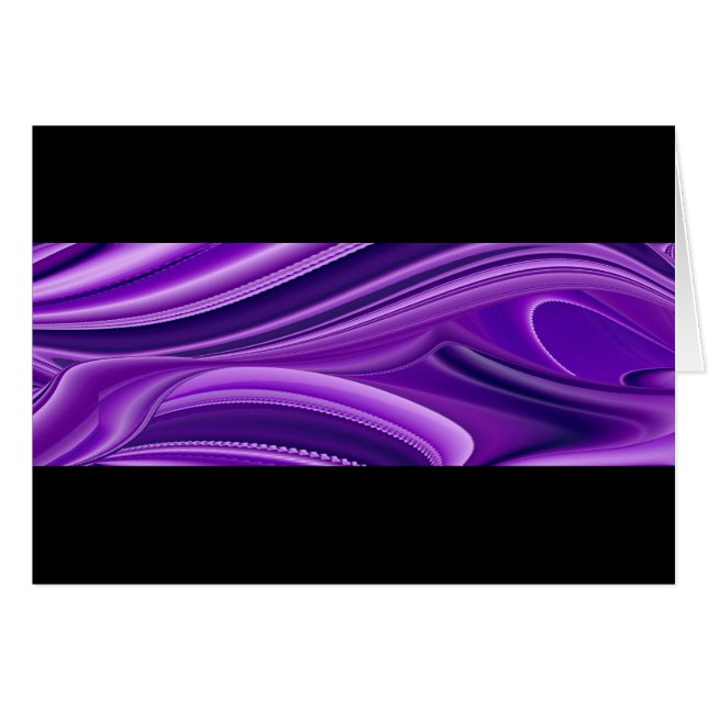 Cartão Sonho Roxo, Abstrato Fantasy Arte Arco-Íris (Frente Horizontal)