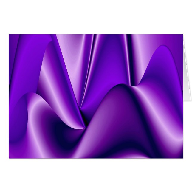 Cartão Sonho Roxo, Abstrato Fantasy Arte Arco-Íris (Frente Horizontal)