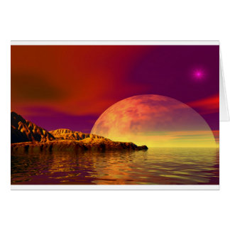 Cartão sonhos à luz da lua