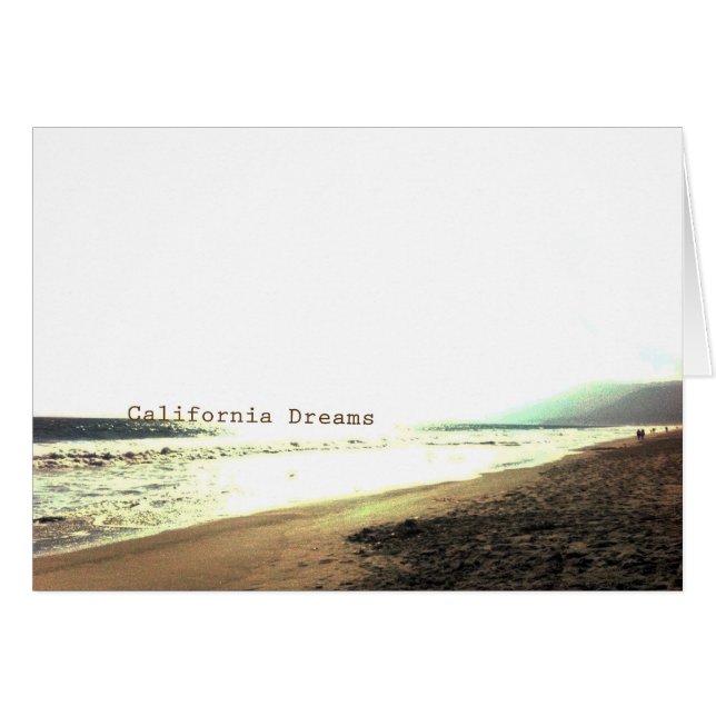 Cartão Sonhos da Califórnia (Frente Horizontal)