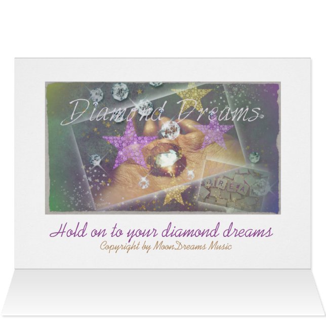 Cartão Sonhos de Diamante (Interior horizontal (topo))