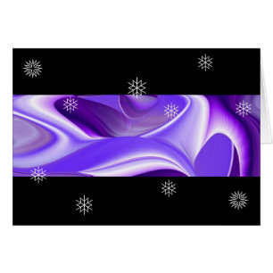 Cartão Sonhos de neve roxa, Abstrato Fantasy Arte Arco-Í