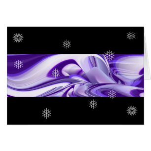 Cartão Sonhos de neve roxa, Abstrato Fantasy Arte Arco-Í