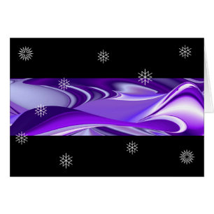 Cartão Sonhos de neve roxa, Abstrato Fantasy Arte Arco-Í