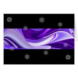Cartão Sonhos de neve roxa, Abstrato Fantasy Arte Arco-Í