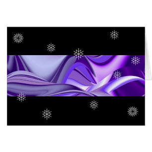 Cartão Sonhos de neve roxa, Abstrato Fantasy Arte Arco-Í