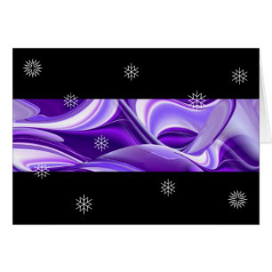 Cartão Sonhos de neve roxa, Abstrato Fantasy Arte Arco-Í