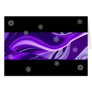 Cartão Sonhos de neve roxa, Abstrato Fantasy Arte Arco-Ír