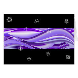 Cartão Sonhos de neve roxa, Abstrato Fantasy Arte Arco-Ír