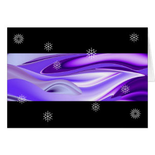 Cartão Sonhos de neve roxa, Abstrato Fantasy Arte Arco-Ír