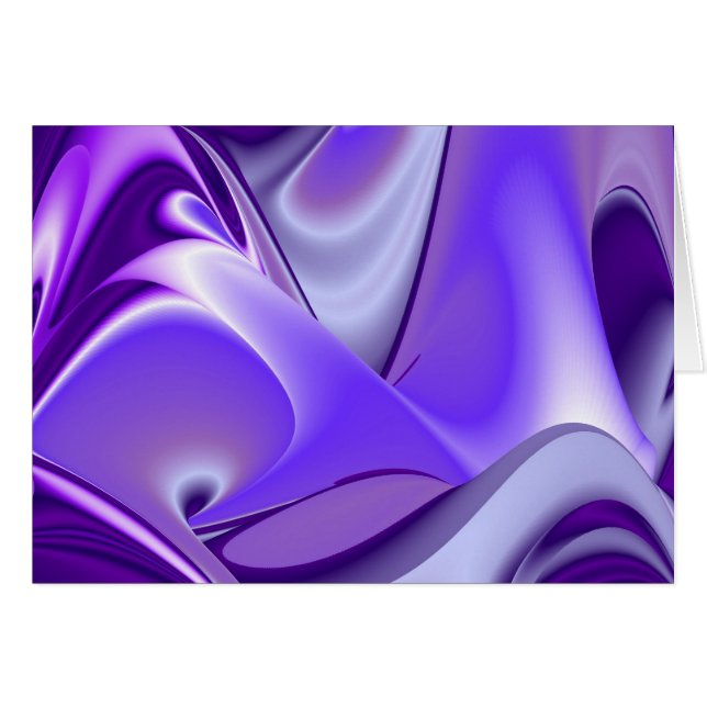 Cartão Sonhos de neve roxa, fantasia Abstrato (Frente Horizontal)