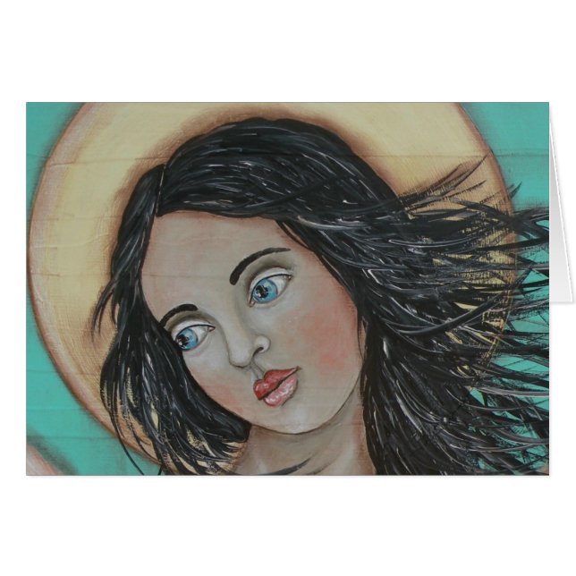 Cartão Sonhos de turquesa (Frente Horizontal)