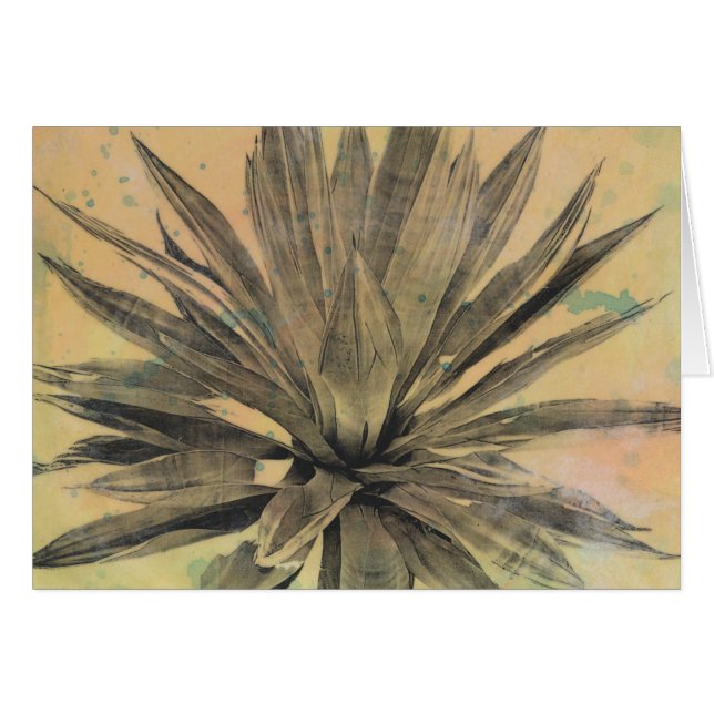 Cartão Sonhos do Deserto | Planta Verde (Frente Horizontal)