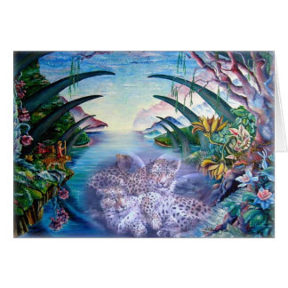 Cartão Sonhos do leopardo