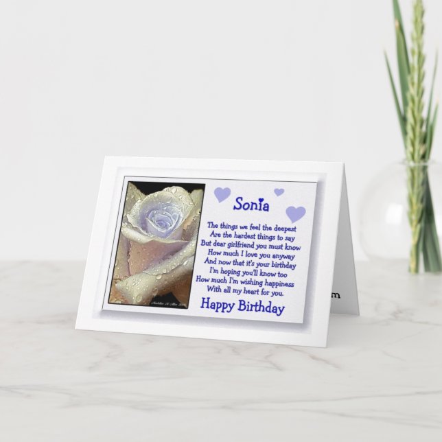 Cartão Sonia / Parabéns (Frente)