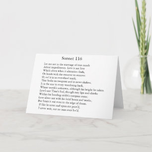 Cartão Sonnet 116 - Greeting Card