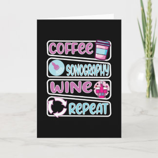 Cartão Sonógrafo Vinho Café