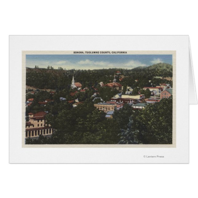 Cartão Sonora, CaliforniaAerial ViewSonora, CA (Frente Horizontal)