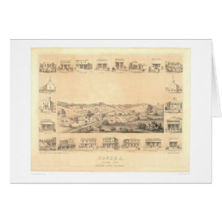 Cartão Sonora, mapa panorâmico 1854 do CA (1647A) -