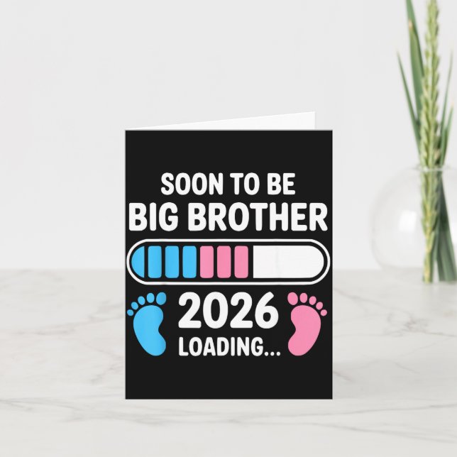 Cartão Soon To Be Big Brother 2026 New First Time Brother (Frente)