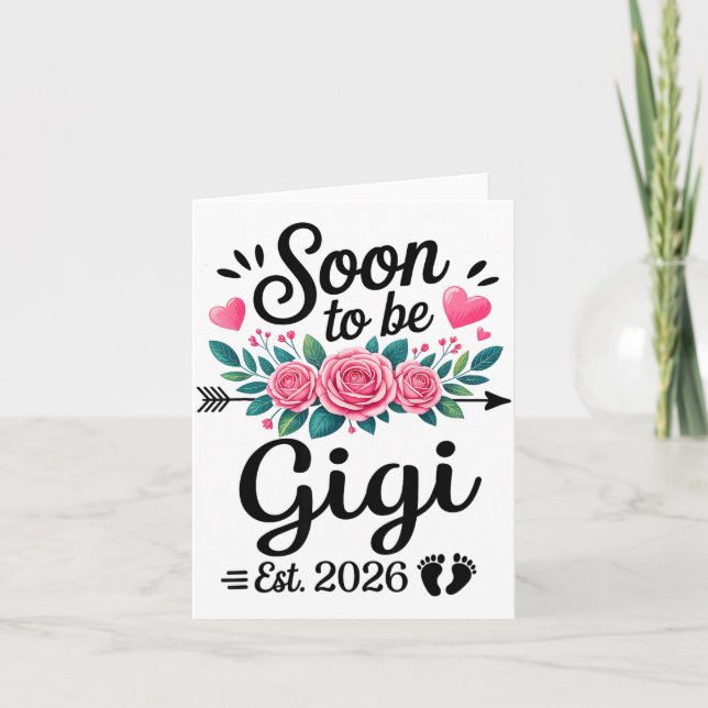 Cartão Soon To Be Gigi 2026 Announcement Promoted To Gigi (Frente)