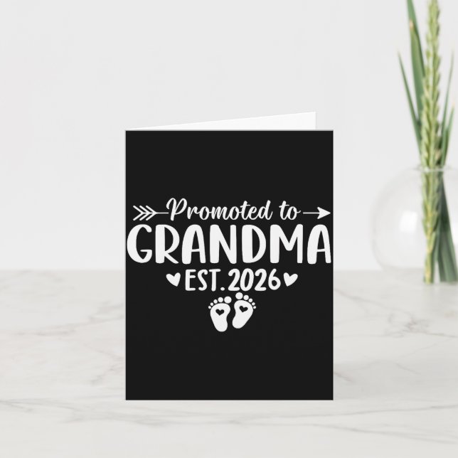 Cartão Soon To Be Grandma 2026 Promoted To Grandma Est 20 (Frente)