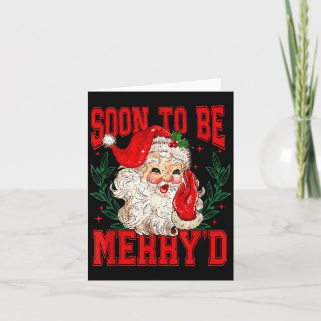 Cartão Soon To Be Merry'd Christmas, Engaged Couple Chris (Frente)