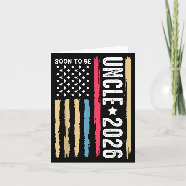 Cartão Soon To Be Uncle 2026 Becoming New Uncle To Be Ann (Frente)