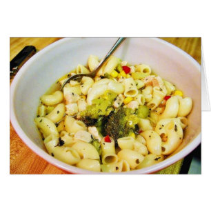 Cartão Sopa de macarronetes da galinha