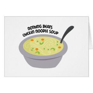 Cartão Sopa de macarronetes da galinha