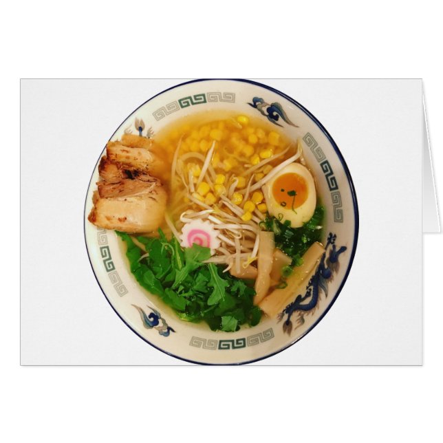 Cartão Sopa de Pork Ramen Noodle (Frente Horizontal)