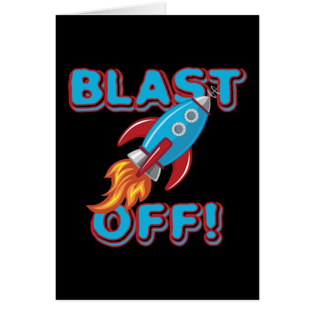 Cartão Sopre fora o navio de Rocket (Frente)