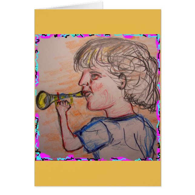 Cartão sopre seu próprio chifre (Frente)