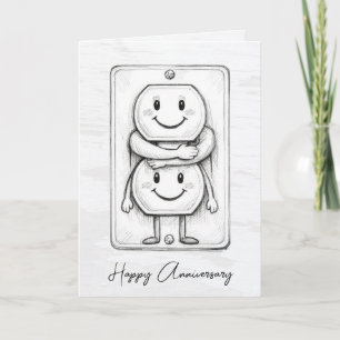 Cartão Soquete de Aniversário de Casamento Elétrico