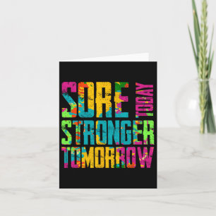 Cartão Sore hoje com mais força no futuro Workout motivac