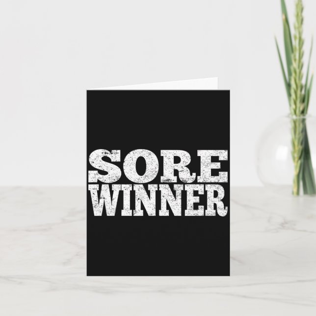Cartão Sore Winner Funny Gym Quote Workout Exercise And F (Frente)