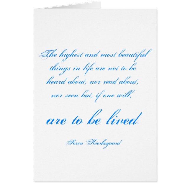 Cartão Soren Kierkegaard (Frente)