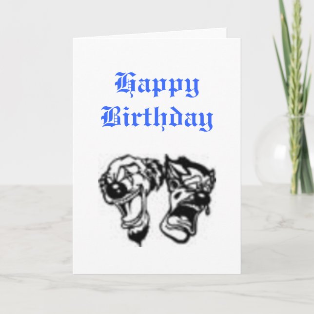 Cartão sorria agora chora mais tarde (Frente)