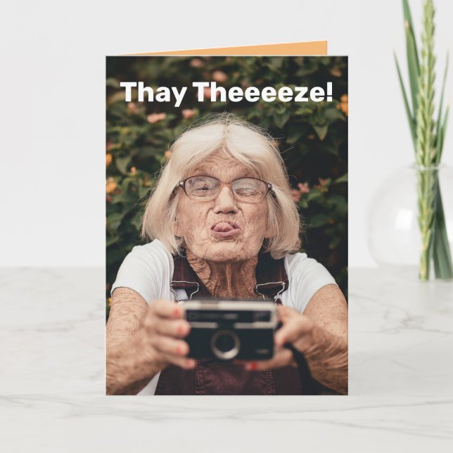 Cartão Sorria Engraçado Enquanto Você Ainda Tem Dentes An (Frente)