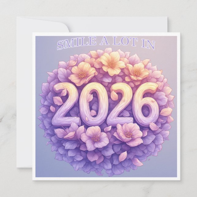 Cartão Sorria muito em 2026 (Frente)