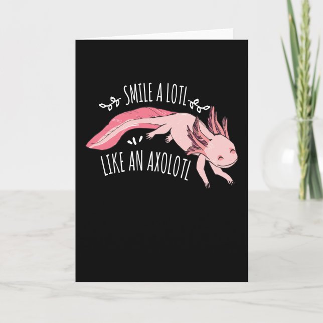 Cartão Sorria Um Lotl Axolotl Left (Frente)