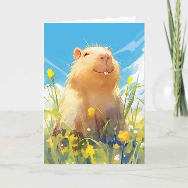 Cartão Sorriso Bobo de Capivara (Frente)