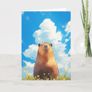 Cartão Sorriso de Capivara Bobalhão