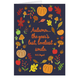 Cartão Sorriso de outono