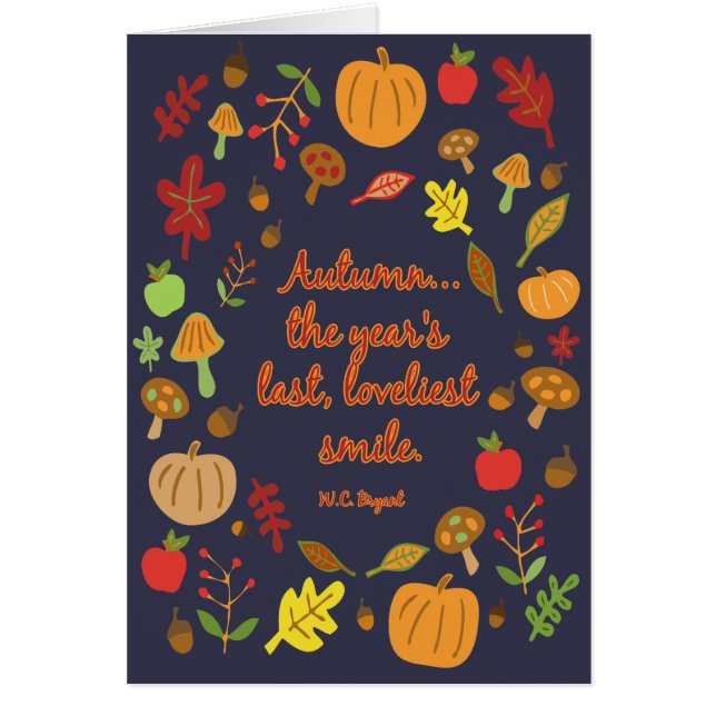 Cartão Sorriso de outono (Frente)