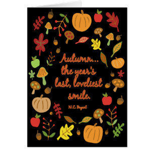 Cartão Sorriso de outono