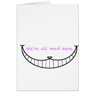 Cartão Sorriso do gato de Cheshire