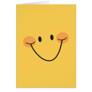 Cartão Sorriso feliz amarelo brilhante