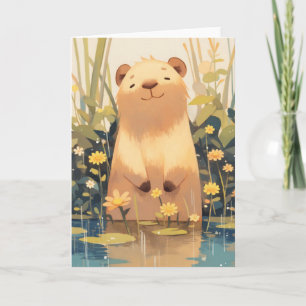 Cartão Sorriso Malicioso do Capivara