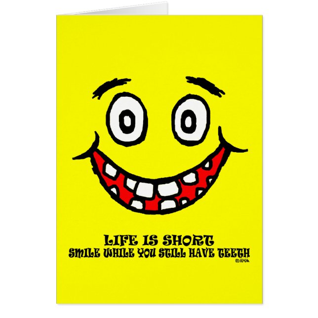Cartão Sorriso quando você ainda tiver os dentes (Frente)